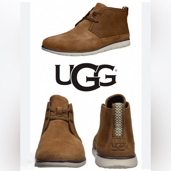 Men’s Ugg Freamon Chukka Treadlite Suede/Leather Ankle Boots - Picture 2 of 7